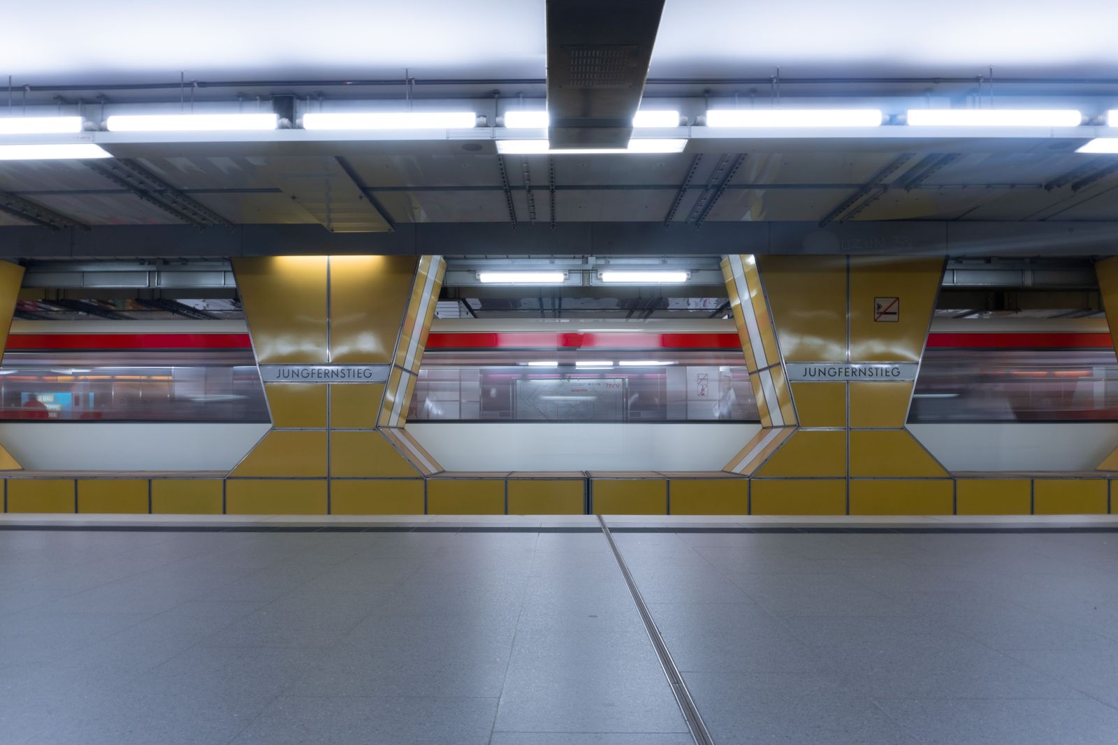 Automated people-mover train of the kind that links Pearson's terminals