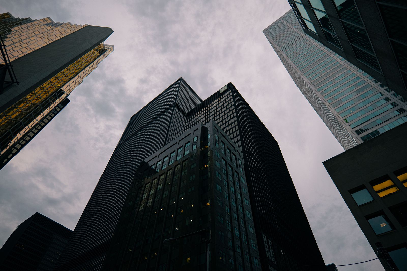 Office towers of Toronto's Financial District around King and Bay