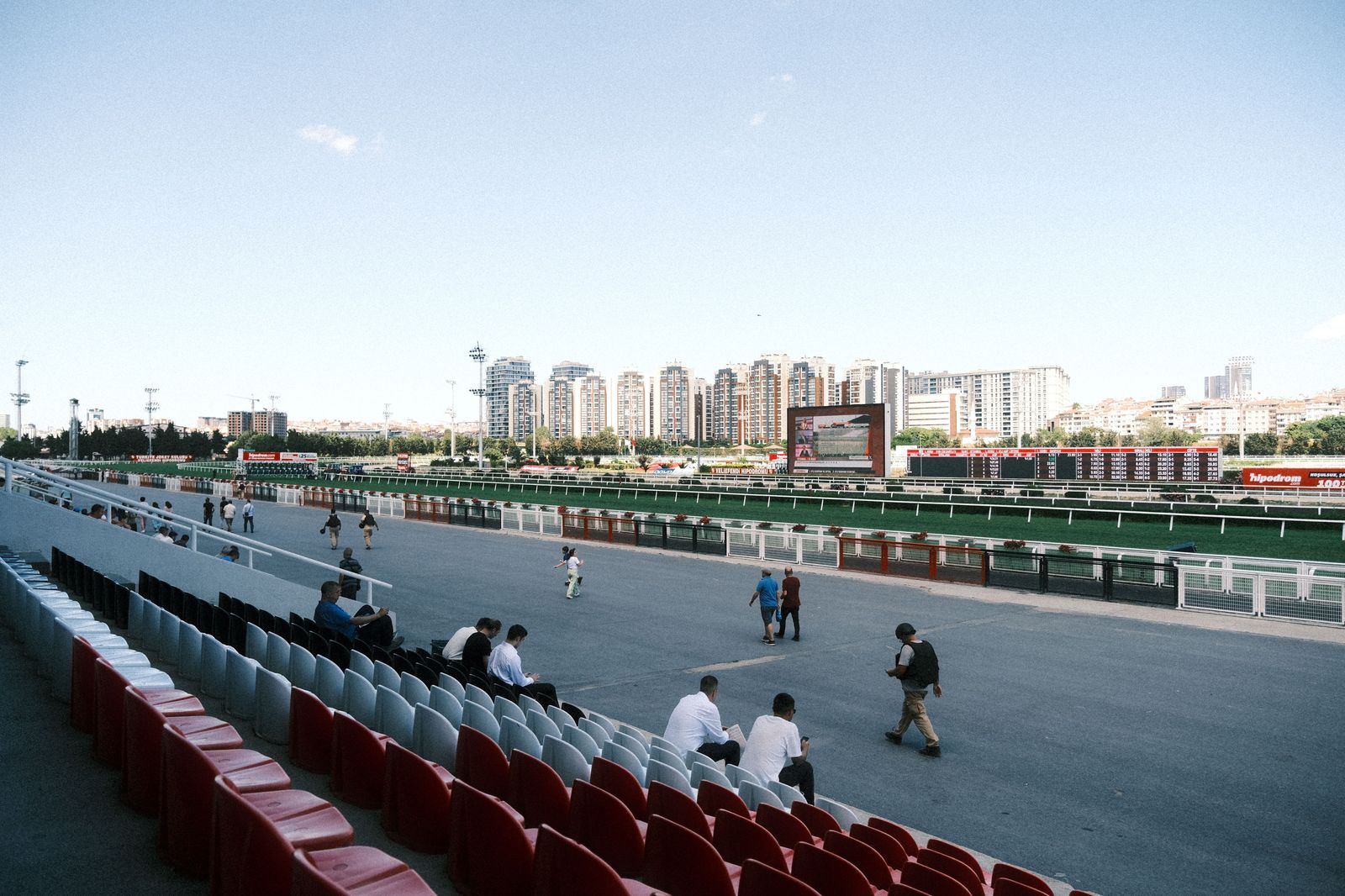 The Woodbine racetrack grandstand, next door to the casino resort in north Etobicoke