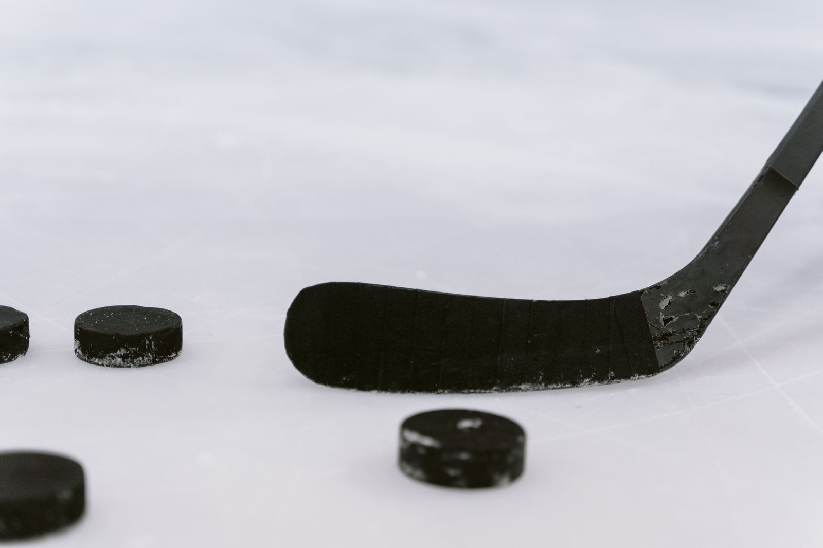 Sticks, pucks and game-worn gear of the kind displayed in the Hall's galleries