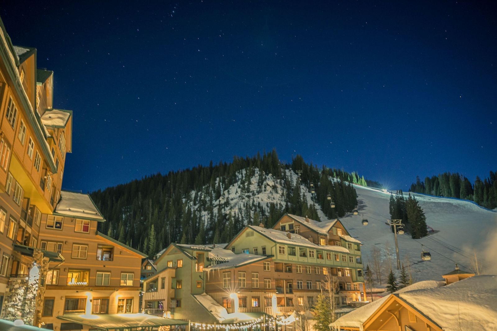 Blue Mountain's village at the foot of the slopes - the drop-off is steps from the lifts