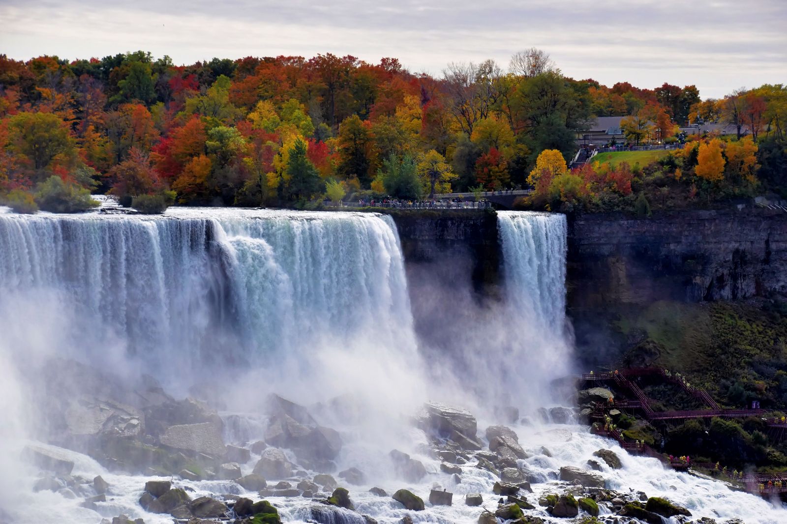 A waterfall on the Niagara Escarpment, a reminder that Hamilton trips often combine airports with Niagara stays