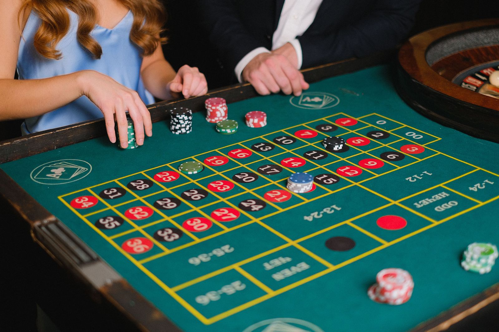 Chips on a table game, the main event of a Niagara casino night