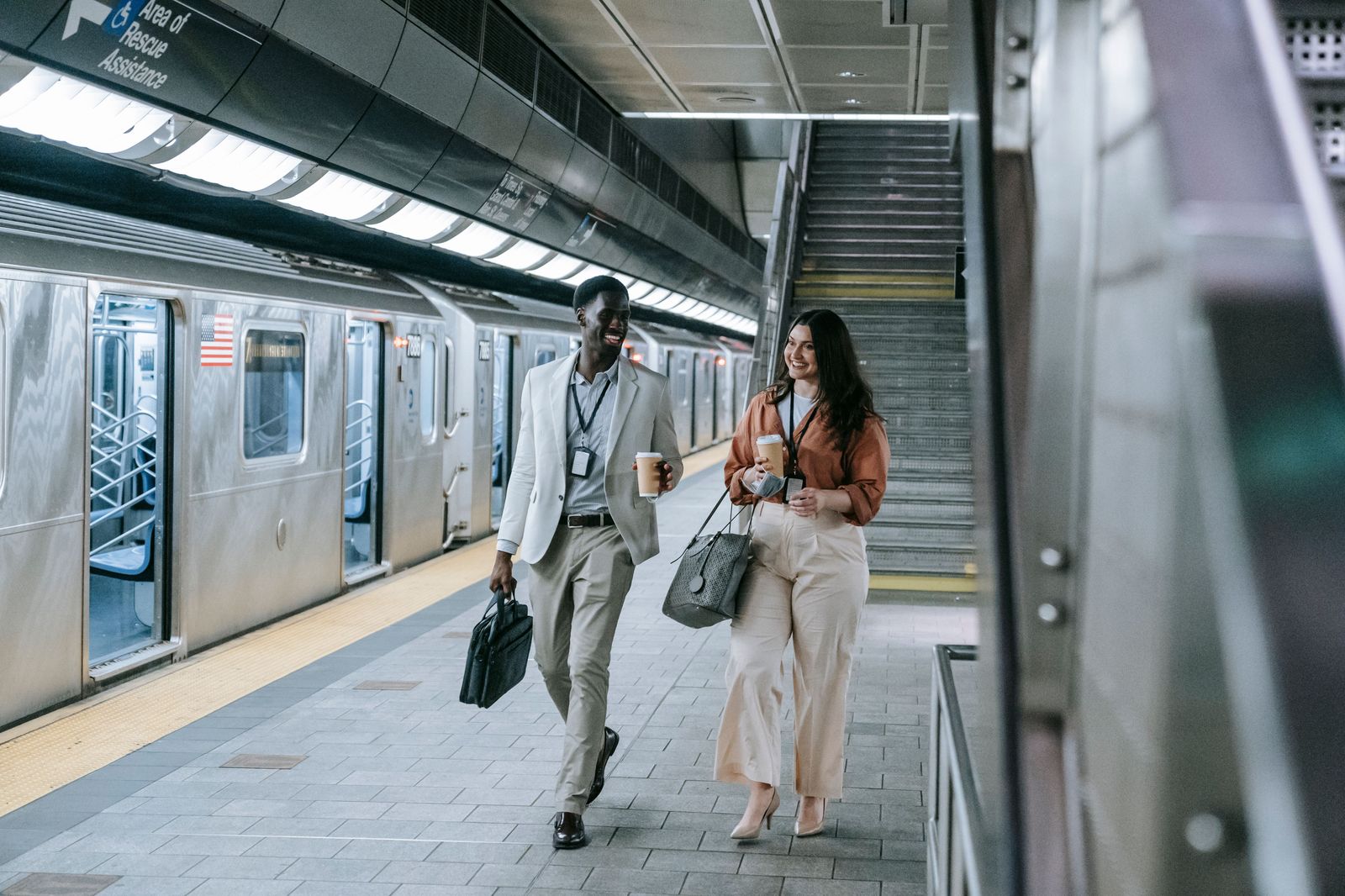 Look for the elevator symbols; with heavy bags they save more time than the nearest escalator