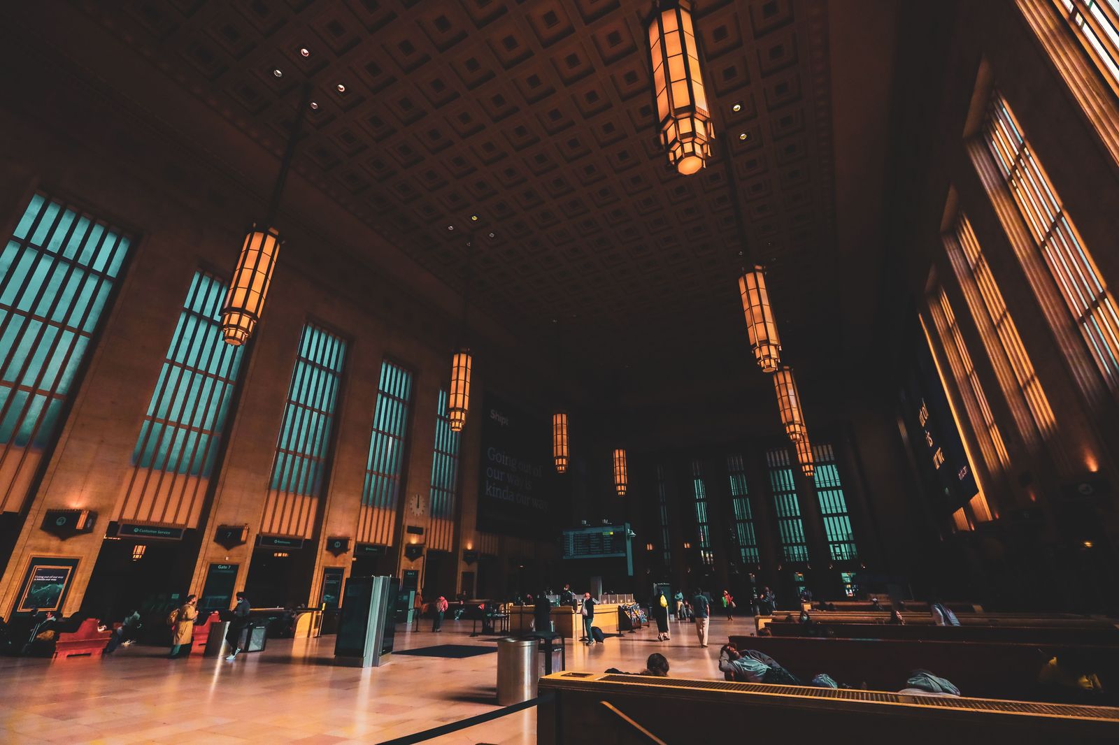 The great hall at Toronto's Union Station, the downtown hub for UP Express, VIA Rail and GO Transit