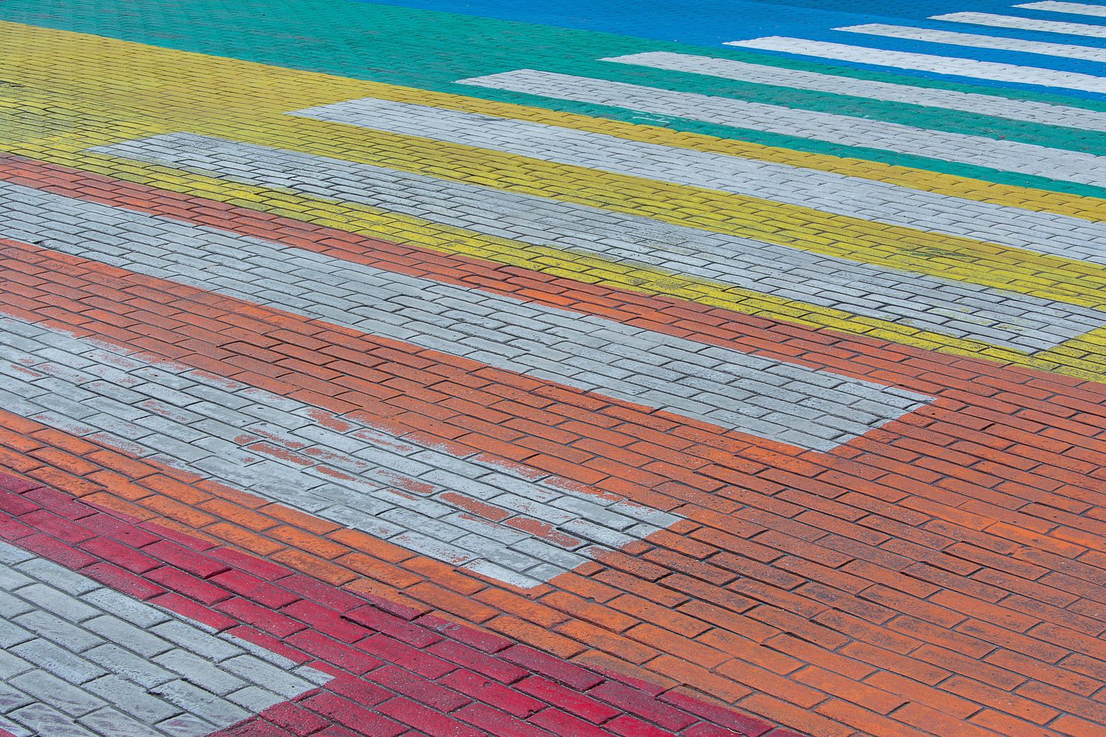 The rainbow crosswalks at Church and Wellesley, the heart of the Village