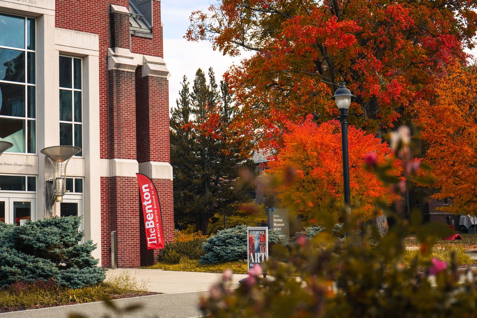 University campus buildings in autumn
